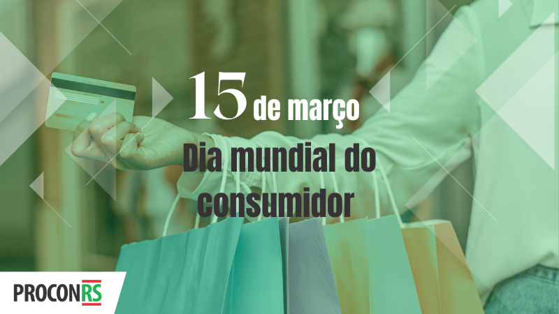 #ParaTodosLerem:
Na foto de capa, está a seguinte frase: “15 de março, Dia mundial do consumidor”. No fundo, está uma mulher segurando uma sacola de compras com um cartão de crédito na mão.
Autoria da descrição da foto: Wagner Meirelles Ascom SJCDH